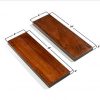 Home Decor with Rustic Farmhouse Floating Wood Shelves - Set of 2, Walnut Finish