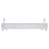 Giovanni White Mirror Top Serving Tray, Rectangular Metal Ornate