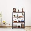 Papafix Standing Shelf Unit Wood Metal Open Storage Shleves