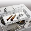 Feyarl Large Crystal Rectangle Mirrored Tray Cosmetic Vanity Tray