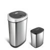 NINESTARS Automatic Touchless Infrared Motion Sensor Trash Can Combo Set