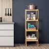 Bamboo Bathroom Shelf Stand, 4-Tier Storage Rack Shelving Unit