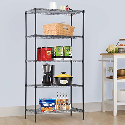 BestOffice 5-Wire Shelving Unit Steel NSF Large Organizer Garage