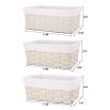 Hosroome Handmade Bathroom Storage Baskets Set Shelf Baskets