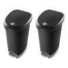 Sterilite 12.6 Gallon Locking StepOn Wastebasket, Black
