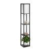 CO-Z Floor Lamp, Etagere Lamp with Shelves, Standing Lamp