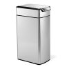simplehuman 40 Liter / 10.6 Gallon Stainless Steel Slim Touch-Bar Kitchen Trash Can