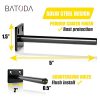 BATODA - Solid Steel Floating Shelf Bracket (4 pcs) - Blind Shelf Supports