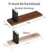 Rustic Wood Floating Shelves Set of 2 - Distressed Floating Wall Shelves