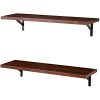 SUPERJARE Wall Mounted Floating Shelves, Set of 2, Display Ledge