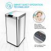 Secura 13 Gallon Automatic Trash Can with Odor-Absorbing Filter