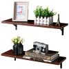 SUPERJARE Wall Mounted Floating Shelves, Set of 2, Display Ledge