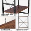 LANGRIA Bookcases 5-Tire Bookshelf Vintage Industrial Bookcase