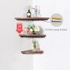 INMAN Wooden Corner Shelf, 1 Pcs Round End Hanging Wall
