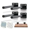 BATODA - Solid Steel Floating Shelf Bracket (4 pcs) - Blind Shelf Supports