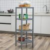 SONGMICS 100% Bamboo Bathroom Shelf Stand Rack