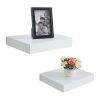 HAO Set of 2,10" Depth Floating Wall Shelves Wooden Shelving