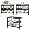 SONGMICS 3-Tier Bamboo Shoe Rack Bench, Shoe Organizer