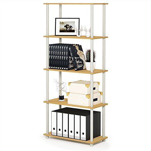FURINNO Turn-N-Tube 5-Tier Compact Multipurpose Shelf