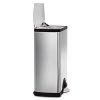 simplehuman 50 Liter / 13.2 Gallon  Stainless Steel Rectangular Kitchen Step
