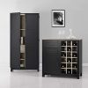 Ameriwood Home Carver Storage Cabinet, Black
