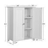 Yaheetech Bathroom Floor Storage Cabinet Space Saver Organizer