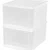 IRIS 17 Quart Stacking Drawer, 4 Pack