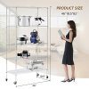 SUNCOO 5 Tier Strengthen Commercial Adjustable Steel Wire Shelf Unit