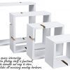 Greenco Decorative 4 Cube Intersecting Wall Mounted Floating Shelves