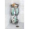 mDesign Square Metal Bathroom Shelf Unit - Free Standing Vertical Storage