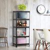 Yaheetech Black Adjustable 5-Shelf Shelving Unit Storage Rack Utility