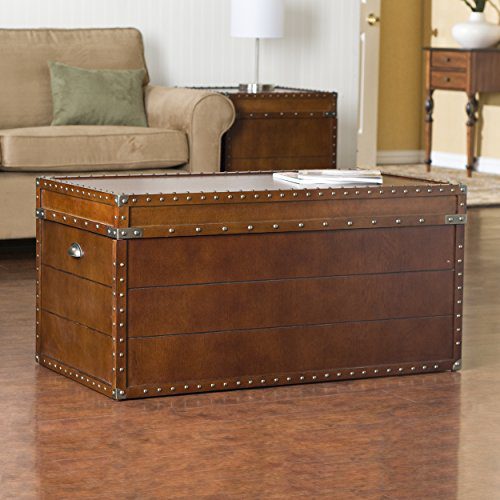 Southern Enterprises Steamer Storage Trunk Cocktail Table