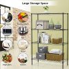 4 Tier Wire Shelving Rack Wire Shelving Unit, Metal Steel Shelves