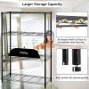 4 Tier Wire Shelving Rack Wire Shelving Unit, Metal Steel Shelves