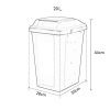 MGEM Trash Bin,Trash Can Outdoor Trash Can, High Capacity Kitchen Trash Can