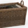 The Basket Lady Lift-Off Lid Wicker Storage Basket, Medium