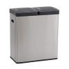 Design Trend Stainless Steel Dual Compartment Sensor Trash Can Recycler