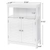 Space-Saving White Bathroom Cabinet with Adjustable Shelf – Stylish and Practical Storage Solution