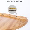 IPETSON Wooden Corner Shelf Unit,1 Pcs Round End Oak Wood Hanging
