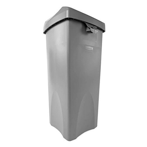 High-Capacity Rubbermaid Commercial Untouchable Trash Can with Built-In Bag Cinches for Easy Waste Management