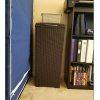 30 Gallon Wicker Trash Can with Lid, All Weather Tall Resin Plastic Garbage Can