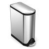 simplehuman 40 Liter / 10.6 Gallon Stainless Steel Dual Compartment