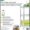 Honey-Can-Do 3-Tier Chrome Steel Wire Shelving Tower - Versatile Storage Solution for Home and Business