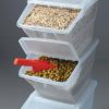 WTM Stackable Bins with Hinged Lids, 24-Quart
