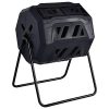 SPP12 43 Gallon Organic Black Cask Compost Bin Lifetime Rotary Composter