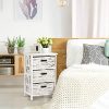Giantex Storage Drawer Units W/ 3 Fabrics Storage Drawers and Wood Frame