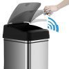 iTouchless 13 Gallon Stainless Steel Automatic Trash Can