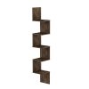FURINNO 5 Tier Mount Floating Corner Square Wall Shelf