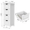 Yaheetech Bathroom Floor Cabinet, Wooden Side Storage Organizer
