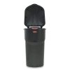 Taltintoo20 Black Wheeled Trash Can with Lid Opens to Either 80 Degrees Size